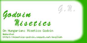 godvin misetics business card